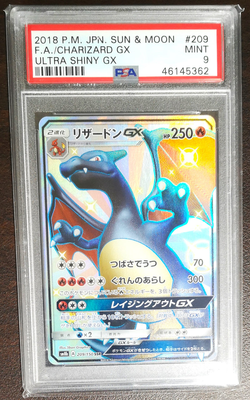 Carte Pokémon SM8b 209/150 Dracaufeu GX PSA9