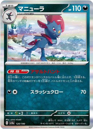 Carte Pokémon SV4a 120/190