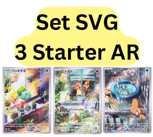 Lot 3 Cartes Pokémon SVG Starter AR