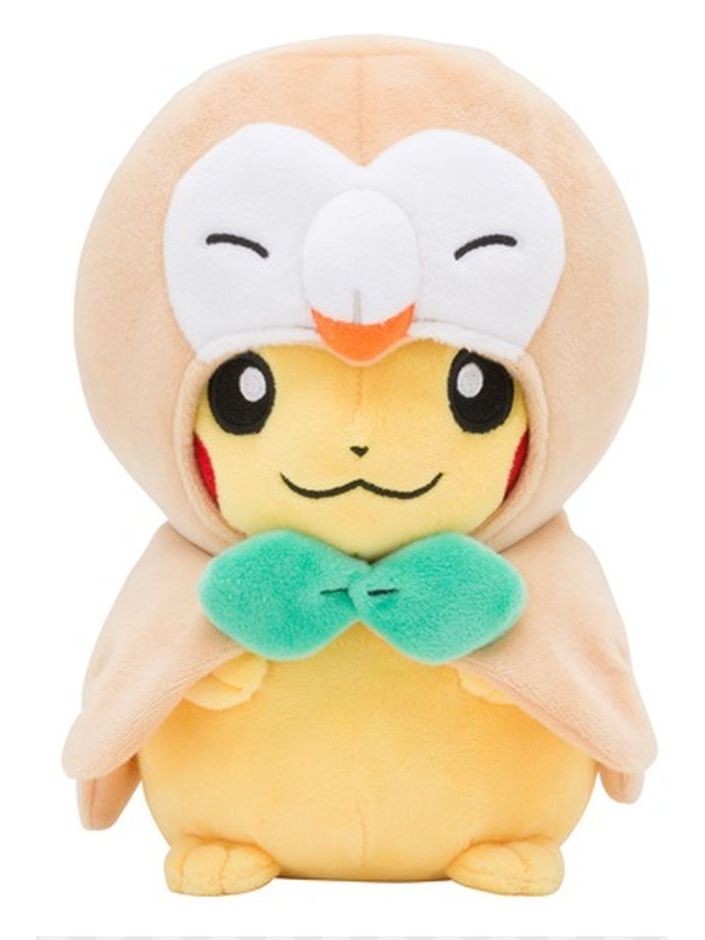 Pokemon Plush Pikachu Poncho Rowlet