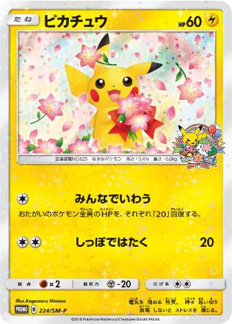 Carte Pokémon 224/SM-P Pikachu