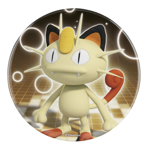 Pokemon Center Big Can Badge Meowth