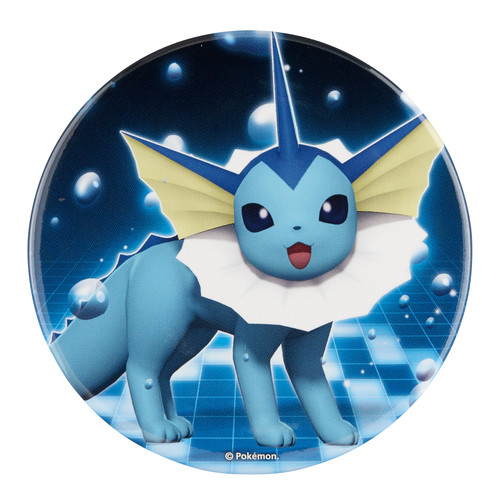 Pokemon Center Big Can Badge Vaporeon