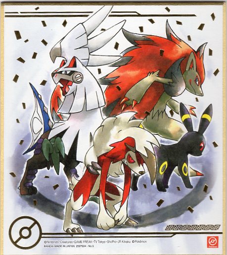 Pokémon Shikishi Art4 No.5 Noctali, Zoroark etc